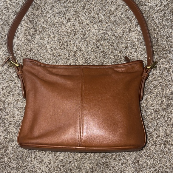 Vintage 90s COACH WORTH Classic Crossbody Bag #4143 Camel Leather - Picture 2 of 12
